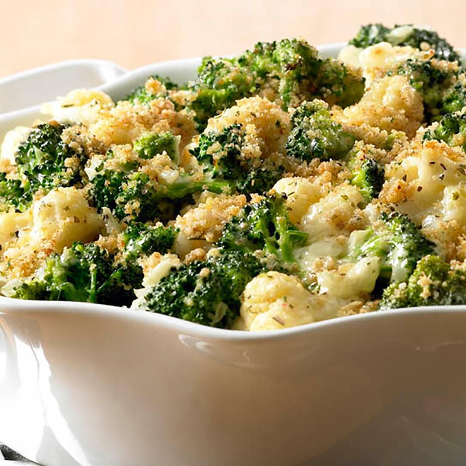  broccoli and cauliflower on  the stove