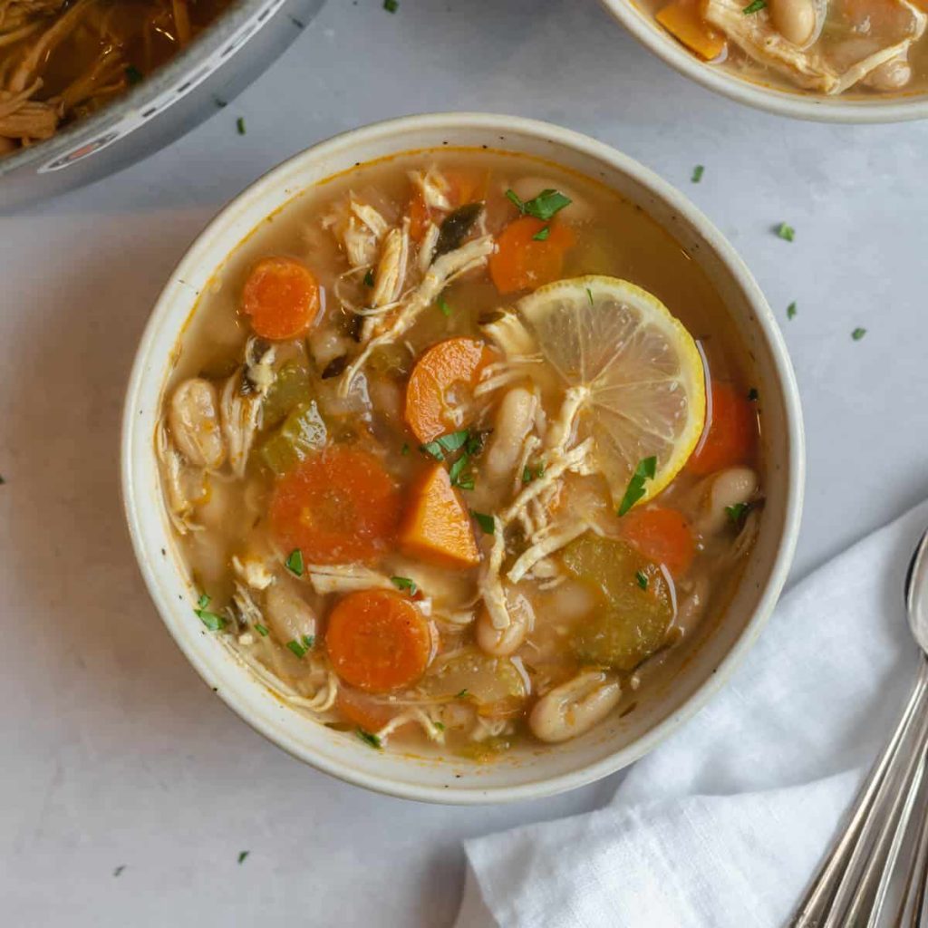 how long to cook chicken soup on stove